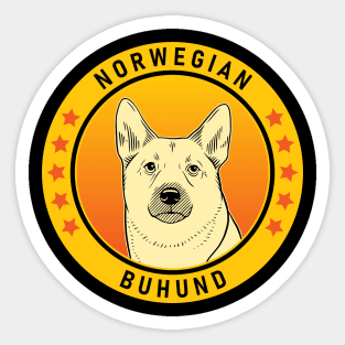 Norwegian Buhund Dog Portrait Sticker